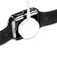 2в1 чехол и защитное стекло для часов Apple Watch 7/8 45mm - Black / Silver