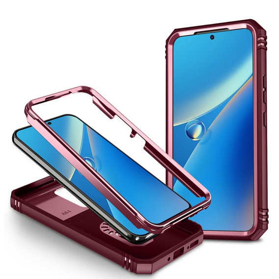 Чехол NOX Camera Slide Samsung Galaxy A54 5G, CamShield Slide, розовый / бордовый