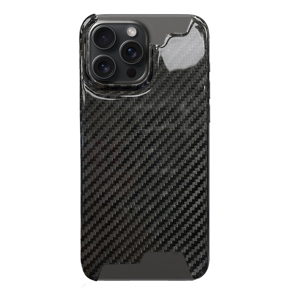 Чехол для iPhone 15 Pro Max, Carbon Fiber, черный