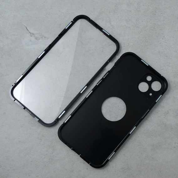 Чехол для iPhone 14, Dual Glass, для Magsafe, чёрный