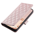 чехол-крышка для Samsung Galaxy A36 5G, Rhombus Crossbody Leather, розовый