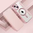 Откидной чехол для iPhone 15, RFID Wallet MagSafe CamShield, розовый