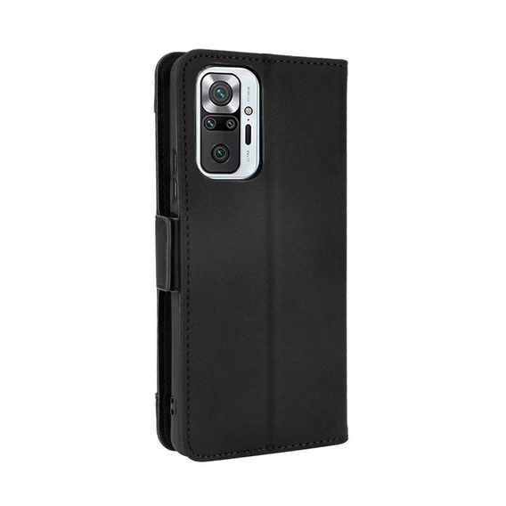 Откидной чехол для Xiaomi Redmi Note 10 Pro, Card Slot, чёрный