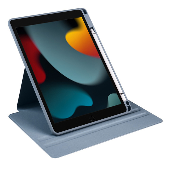 Чехол для iPad 10.2" 2021/2020/2019 (9/8/7 gen.), с местом для стилуса, поворачивающийся на 360°, фиолетовый