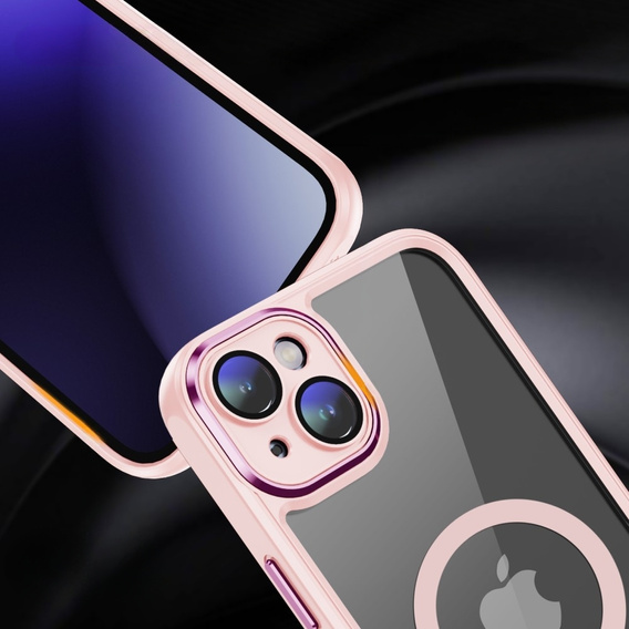 Чехол для iPhone 15 Plus, ERBORD Impact Guard, MagSafe, розовый