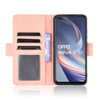 Футляр з клапаном для Oppo Reno 4 Z 5G, Card Slot, рожевий