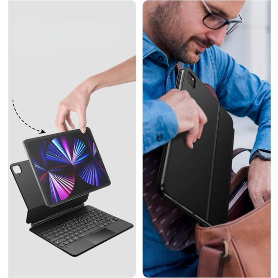 Чохол-клавіатура Dracool для iPad Air 13" 2024 (6 gen.) / Pro 12.9" 2022/2021/2020 (6/5/4 gen.), чорний