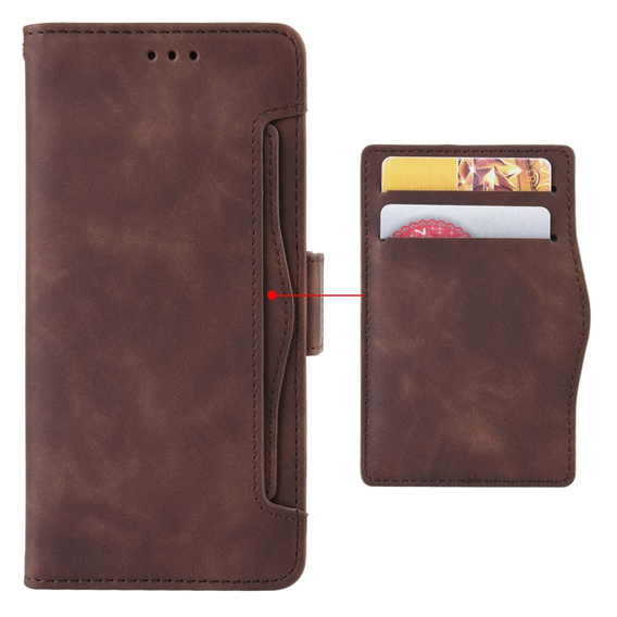 Откидной чехол для Sony Xperia 10 IV, Card Slot, коричневый