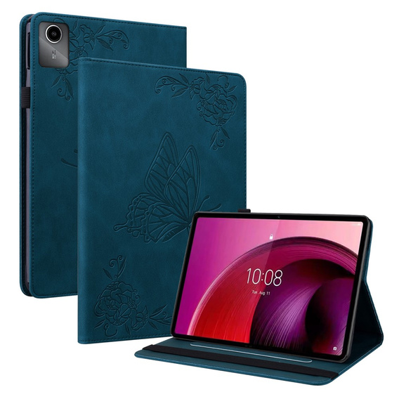 Чехол для Lenovo Tab M11, Butterfly, темно-синий