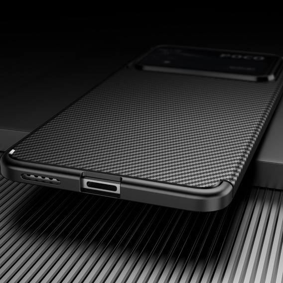 Чoхол до Xiaomi Poco X4 Pro 5G, Carbon Gel, чорний