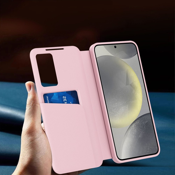 Флип-кейс для Samsung Galaxy S25 Ultra, Smart View Wallet, розовый