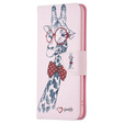 Чохол-книжка для OPPO A57 / A57s, Wallet, giraffe, рожевий