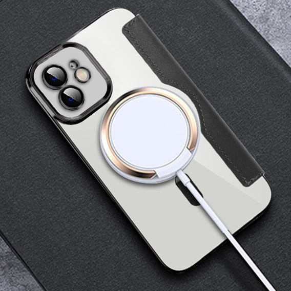 Чохол-книжка для iPhone 12, RFID Wallet MagSafe CamShield, чорний
