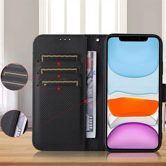 Откидной чехол для Samsung Galaxy M55 5G, Wallet Smart Magnet, чёрный