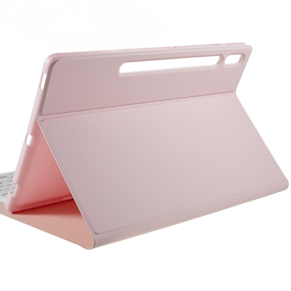 Чохол + клавіатура Galaxy Tab S7+ Plus / S8+ Plus /S7 FE T730 T733, Pen Slot, рожевий rose gold