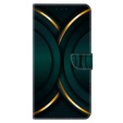 Откидной чехол для Xiaomi Redmi Note 12 4G, Wallet, зеленый / золотой