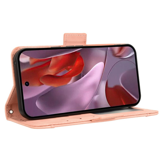 Откидной чехол для Google Pixel 9A, Card Slot, розовый