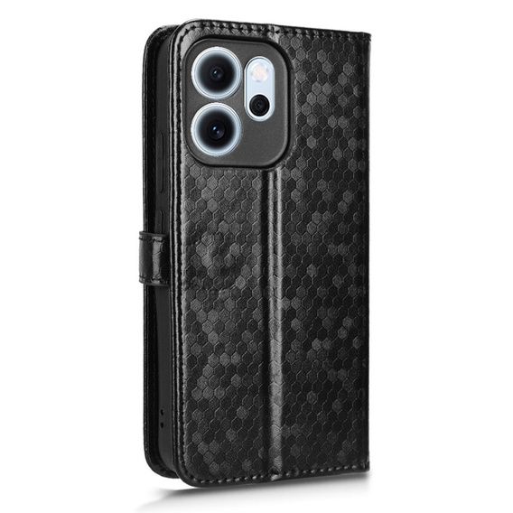 Чохол-накладка для Oppo Reno 14F, Wallet Rhombus, чорний