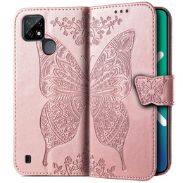 Чохол-книжка для Realme C21Y / C25Y, Butterfly, рожевий