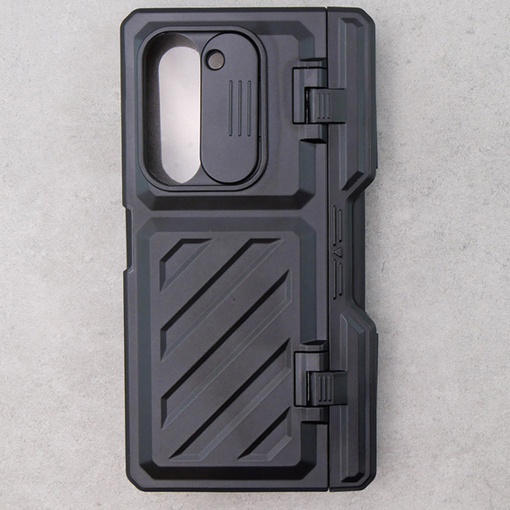 Чохол для Samsung Galaxy Z Fold5 5G, Kickstand case, з підставкою та склом, чорний