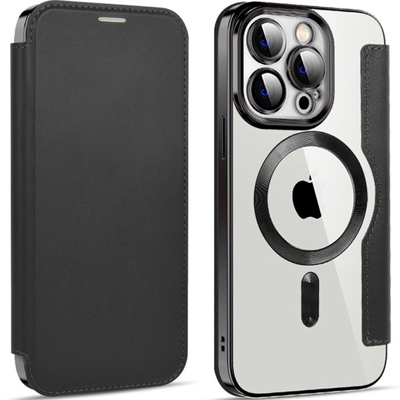 Чохол-книжка для iPhone 14 Pro, RFID Wallet MagSafe CamShield, чорний