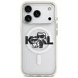 Чехол Karl Lagerfeld IML Glitter Karl and Choupette MagSafe для iPhone 17 Pro