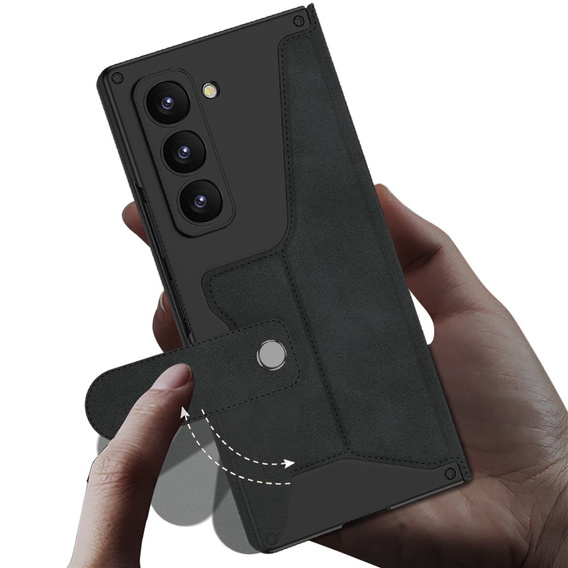Чехол-кошелек с клапаном черный для Samsung Galaxy Z Fold 7 5G