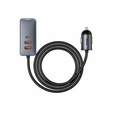 Baseus Автомобільний зарядний пристрій  2-Port USB i USB Type-C PD40W/QC3.0 - Grey
