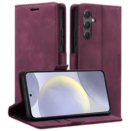 Чехол для Samsung Galaxy S24, ERBORD Vintage, бумажник с клапаном, красный