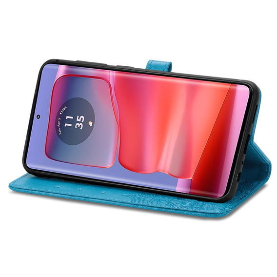 Откидной чехол для Motorola Edge 50 Pro, Mandala, синий