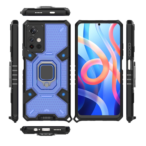 Панцирный чехол Honeycomb для Xiaomi Redmi Note 11 5G/Poco M4 Pro 5G, Blue