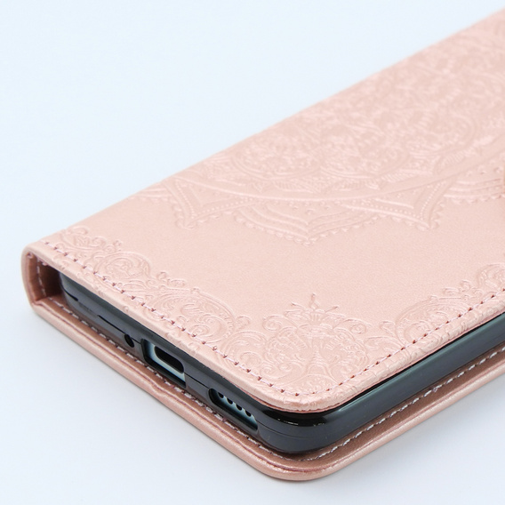Откидной чехол для Xiaomi 13T / 13T Pro, Mandala, розовый rose gold
