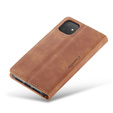 Чехол CASEME для iPhone 11, Leather Wallet Case, коричневый