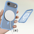Матовий чохол для iPhone Air, для MagSafe, напівпрозорий синій