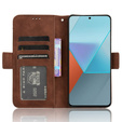 Футляр з клапаном для Xiaomi Redmi Note 13 Pro 5G, Card Slot, коричневий