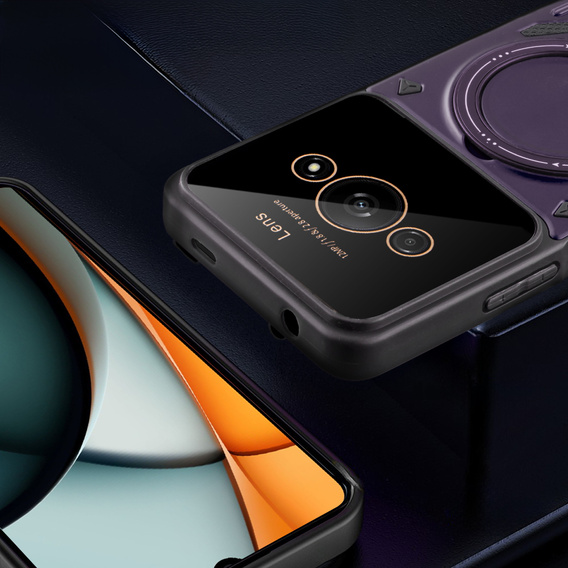 Бронированный чехол для Xiaomi Redmi A3, Magnetic Ring, фиолетовый