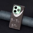 Откидной чехол для Infinix Hot 40i, Wallet, Don't Touch My Phone чёрный