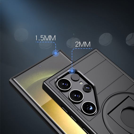 Чехол MagSafe для Samsung Galaxy S24 Ultra, Military Magnet, зелёный