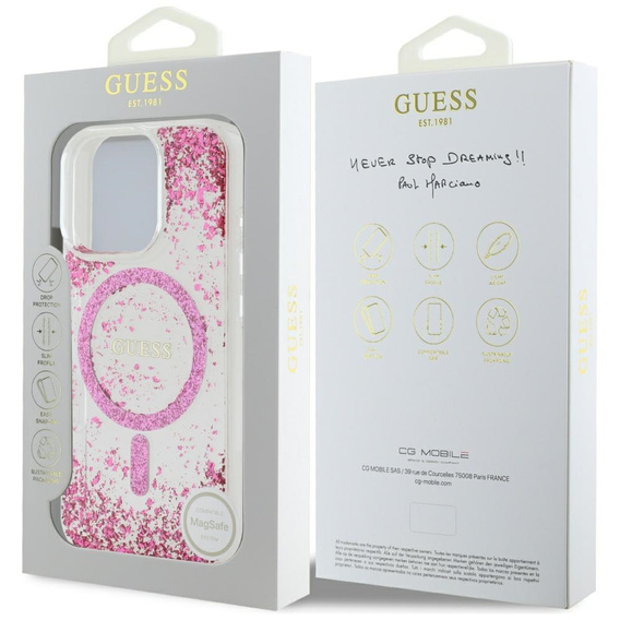 Чохол GUESS Resin Bottom Glitter MagSafe для iPhone 16 Pro Max