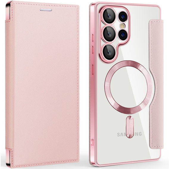 Чохол-книжка для Samsung Galaxy S25 Ultra, RFID Wallet MagSafe CamShield, рожевий