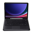 Чохол + клавіатура Samsung Galaxy Tab S9+, Leather Pen Slot TouchPad, чорний