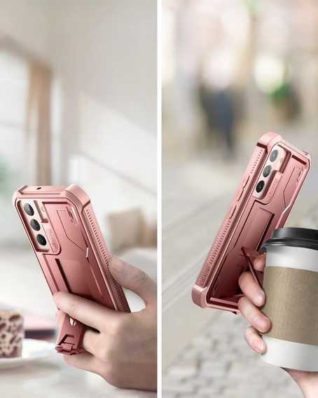 Бронированный чехол для Samsung Galaxy S22, Dexnor Full Body, розовый rose gold