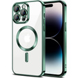 Чохол для iPhone 14 Pro Max, Electro MagSafe, зелений + Скло на екран