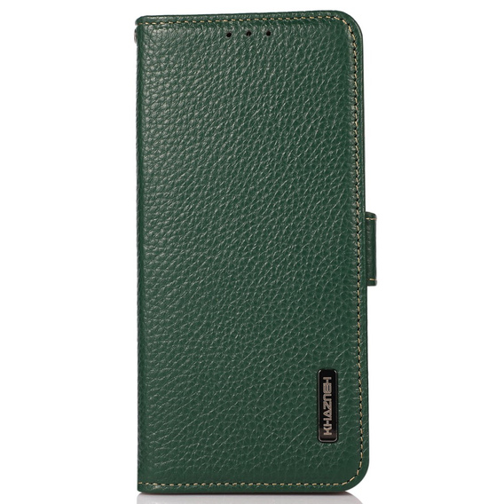 Чохол KHAZNEH RFID для Samsung Galaxy S24 Ultra, Litchi Texture, зелений