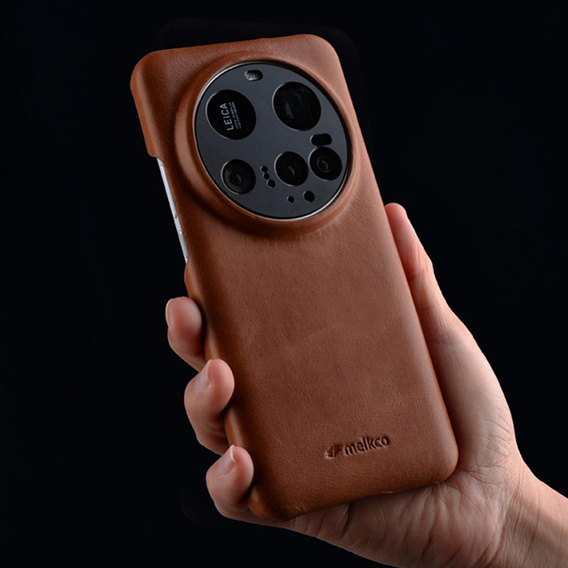 Чохол MELKCO для Xiaomi 15 Ultra, шкіра, коричневий