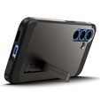 Чехол Spigen для Samsung Galaxy S25, Tough Armor Mag MagSafe, серый + закаленное стекло 9H