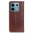 Чoхол до Xiaomi Redmi Note 13 Pro 5G, Wallet Litchi Leather, коричневий