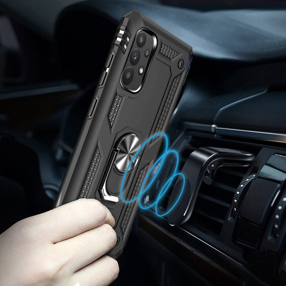 Бронированный Чехол до Samsung Galaxy A72 5G, Nox Case Ring, синий