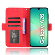 Откидной чехол для Samsung Galaxy A26, Card Slot, красный