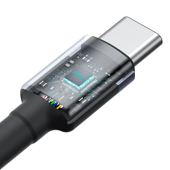 BASEUS Kaбель USB PD100W/QC3.0 Type-C 200cm - Grey/Black